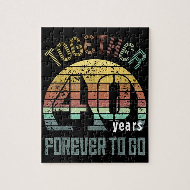 40th Years Wedding Anniversary Gifts For Couples Jigsaw Puzzle (Vertical)