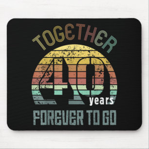 40th Years Wedding Anniversary Gifts For Couples Mouse Mat