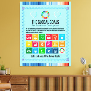 40x51" SDGs Mega Canvas: Let's Talk Global Goals Canvas Print