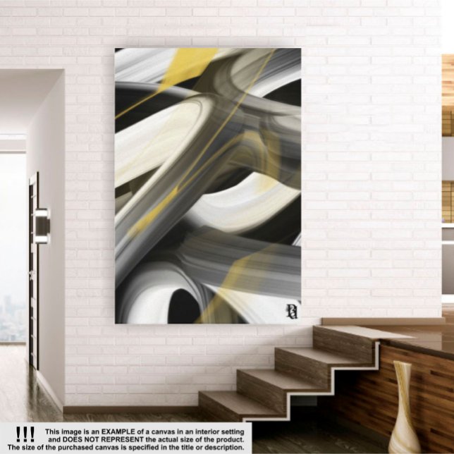 40x60" Trend Abstract Art Canvas Black White Gold  (Creator Uploaded)