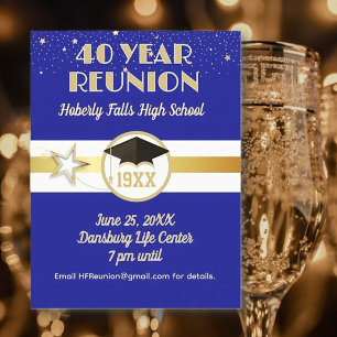 40Years! Class Reunion Invite Postcard