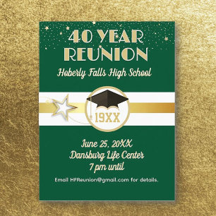 40Years! Class Reunion Invite Postcard
