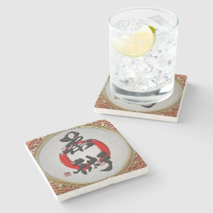 [410] Japanese calligraphy - Jujutsu Stone Coaster