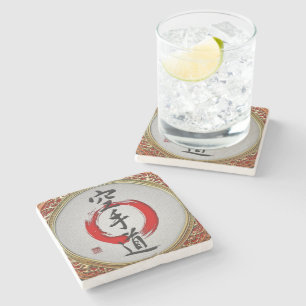 [410] Japanese calligraphy - Karate-do Stone Coaster