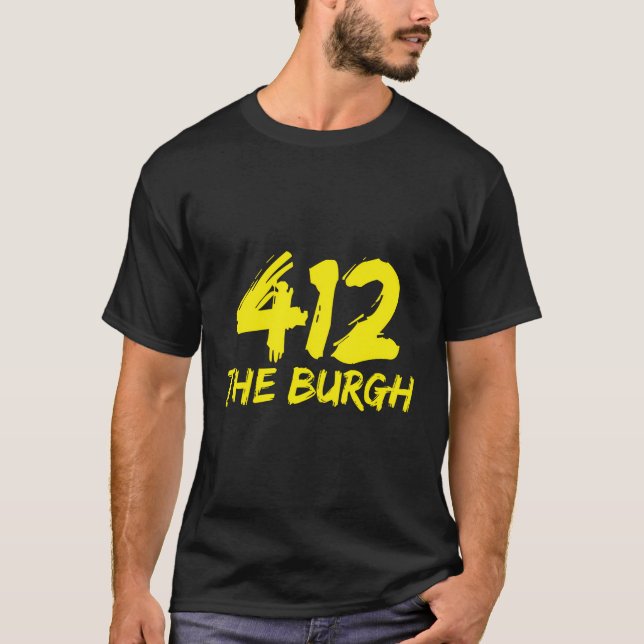 412 The Burgh Hooded Pittsburgh Pa T-Shirt (Front)