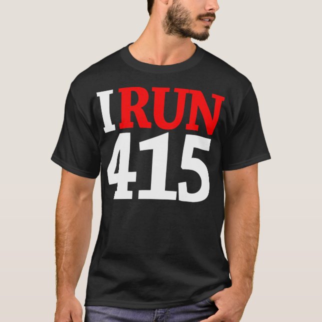 415 SHIRT/WHT-RED T-Shirt (Front)
