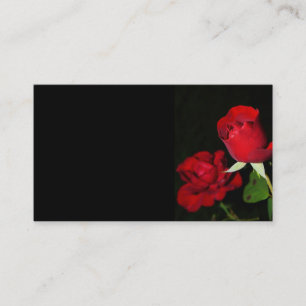 419 RED ROSES BLACK BACKGROUND PHOTOGRAPHY BEAUTY BUSINESS CARD