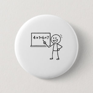 41 67 Meme Forty One Six Seven Funny Math Teacher 6 Cm Round Badge