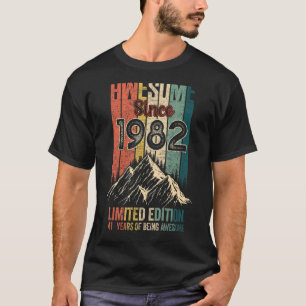 41 Birthday Awesome Since 1982 Vintage T-Shirt