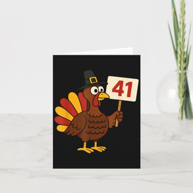 41 Funny Thanksgiving Turkey Meme Forty One 4 1 Gi Card (Front)