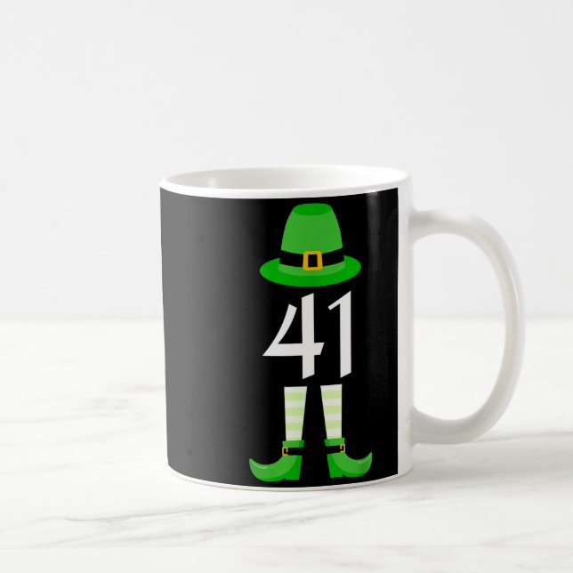 41 St Patricks Day Four One Kids Funny Leprechaun  Coffee Mug (Right)