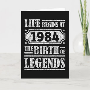 41 Year Old 1984 Birth Of Legend 41st Birthday Card