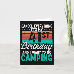 41 Year Old Camper Birthday For Men Mountains Camp Card
