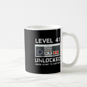 41 Year Old Forty-one Birthday Gift Level 41 Unloc Coffee Mug