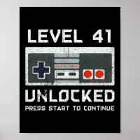 41 Year Old Forty-one Birthday Gift Level 41 Unloc