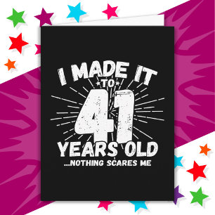 41 Year Old Sarcastic Meme Funny 41st Birthday Card