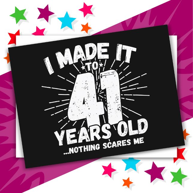 41 Year Old Sarcastic Meme Funny 41st Birthday Postcard (Creator Uploaded)
