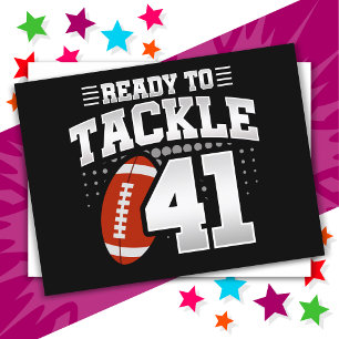 41 Year Old Tackle Football Party 41st Birthday Postcard