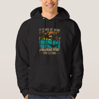 41 Years Of Being Awesome 80s Edition 41st Birthda Hoodie