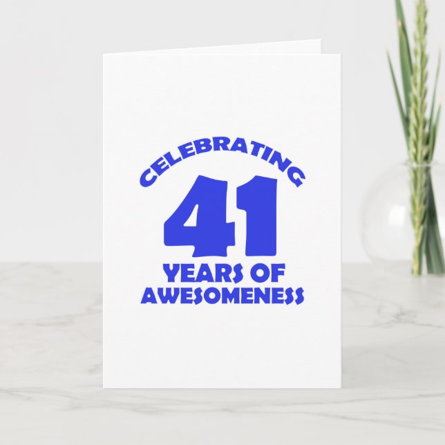 41 YEARS OLD BIRTHDAY DESIGNS CARD (Front)