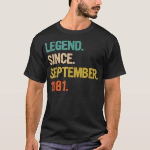 41 Years Old Gifts 41st Birthday Legend Since Sept T-Shirt