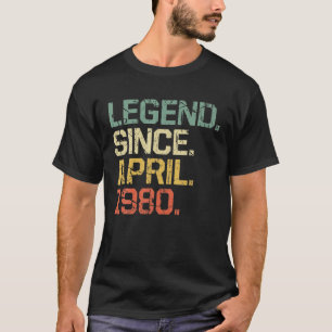 41 Years Old T Gift- Legend Since April 1980 T-Shirt
