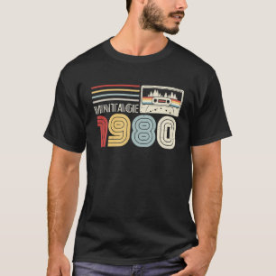 41 Years Old Vintage 1980 Cassette Tape 41St Birth T-Shirt