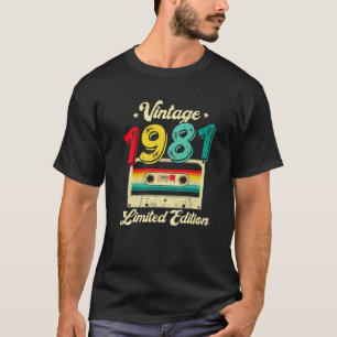 41 Years Old Vintage 1981 Cassette Tape 41St Birth T-Shirt