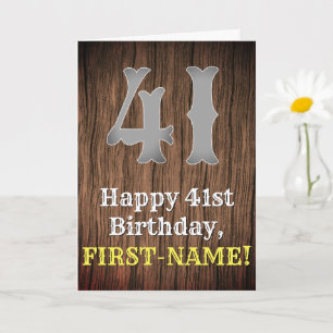 41st Birthday: Country Western Inspired Look, Name Card