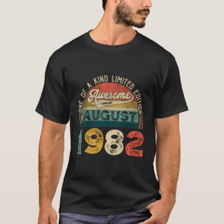 41St Birthday Decorations August 1982 Men Women 41 T-Shirt