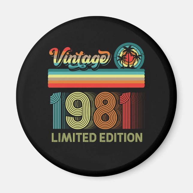 41st Birthday Decorations Men 41 Year Old 1981 Magnet (Front)