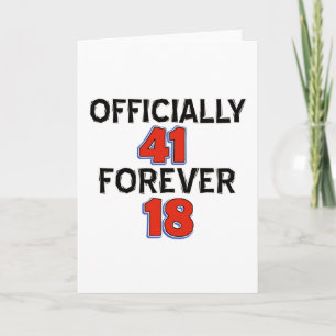 41st birthday designs card