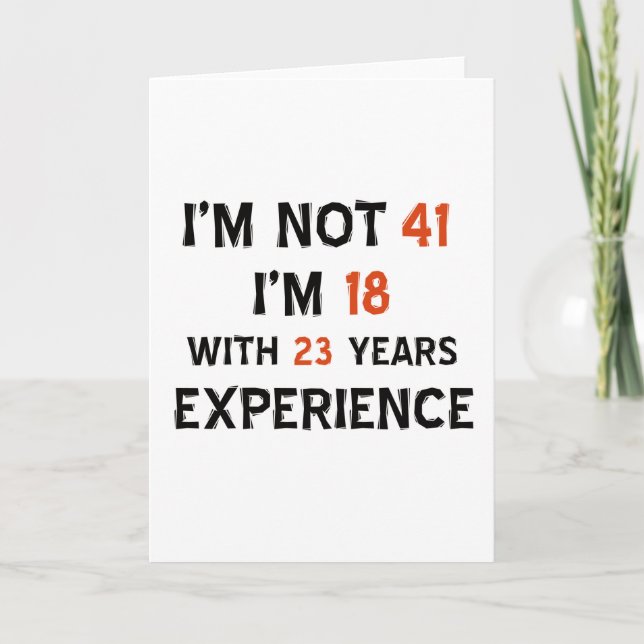 41st birthday designs card (Front)