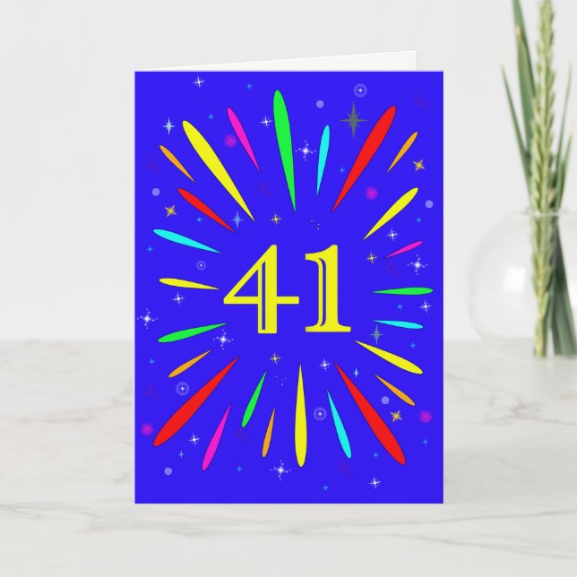 41st Birthday Explosion Card (Front)
