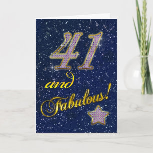 41st birthday for someone Fabulous Card