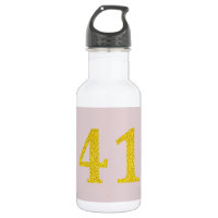 41st Birthday Forty One Blush Pink Gold Glitter