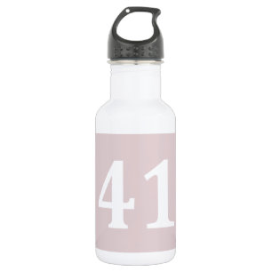 41st Birthday Forty One Blush Pink White Gift Cute 532 Ml Water Bottle