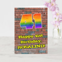41st Birthday: Fun Graffiti-Inspired Rainbow 41