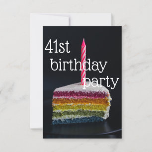 41st birthday invitation