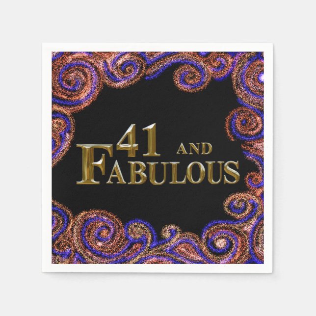 41st  Birthday  Napkin (Front)