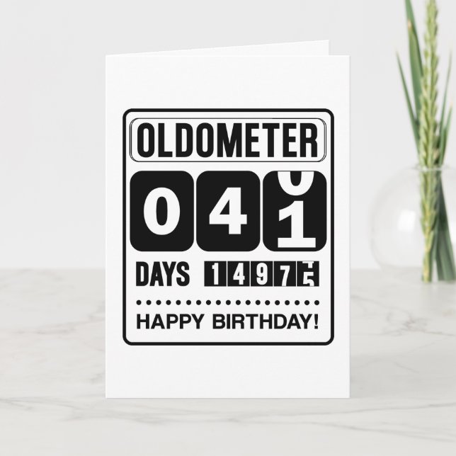 41st Birthday Oldometer Card (Front)