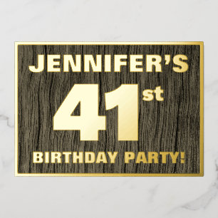 41st Birthday Party: Bold, Faux Wood Grain Pattern