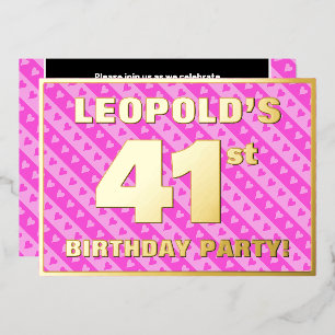 41st Birthday Party — Fun Pink Hearts and Stripes