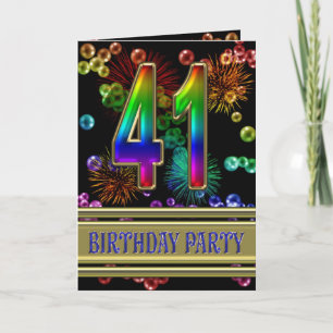 41st Birthday party Invitation