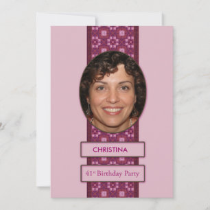 41st Birthday Party Invitation Picture and Name
