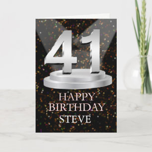 41st Birthday Spotlights Add A Name Card