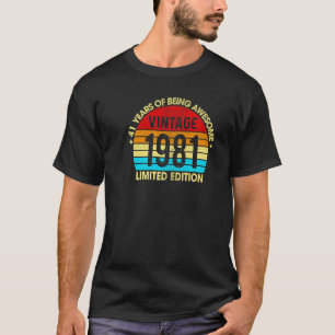 41st Birthday Vintage 1981  41 Years Old T-Shirt