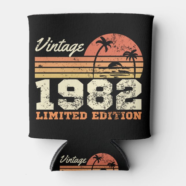 41st Birthday Vintage 1982 Can Cooler (Front)