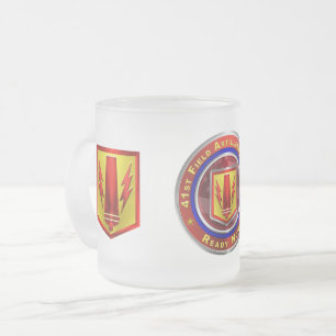 41st Field Artillery Brigade Frosted Glass Coffee Mug