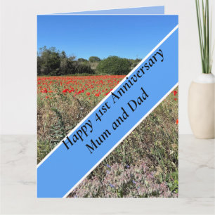 41st Wedding Anniversary Card